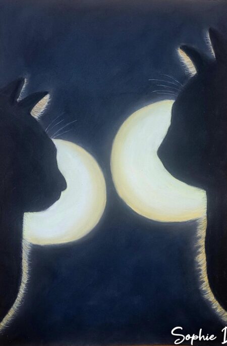 Dessin fantastique aux pastels secs - Dans les yeux