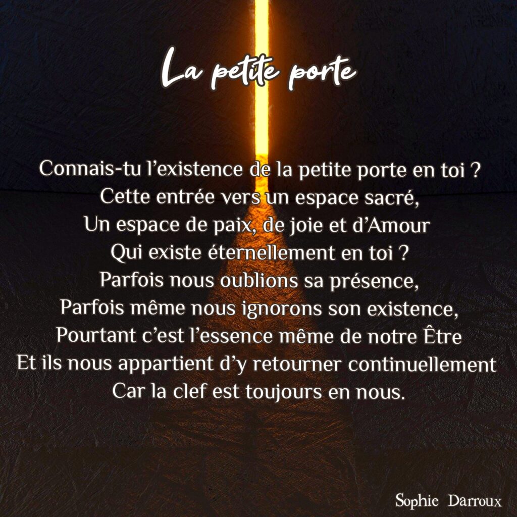 Texte en écriture intuitive tiré de Inspirations lumineuses de Sophie Darroux