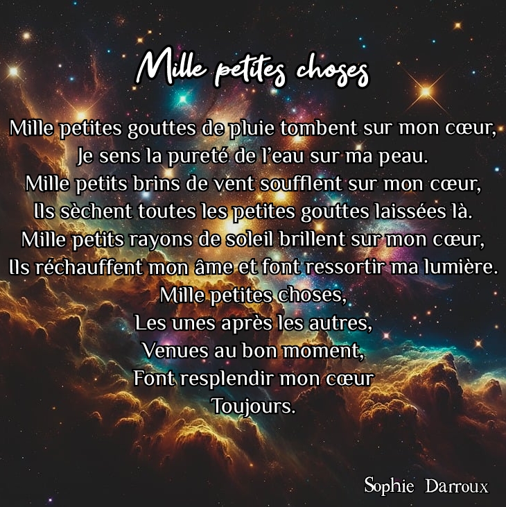 Texte en écriture intuitive tiré de Inspirations lumineuses de Sophie Darroux